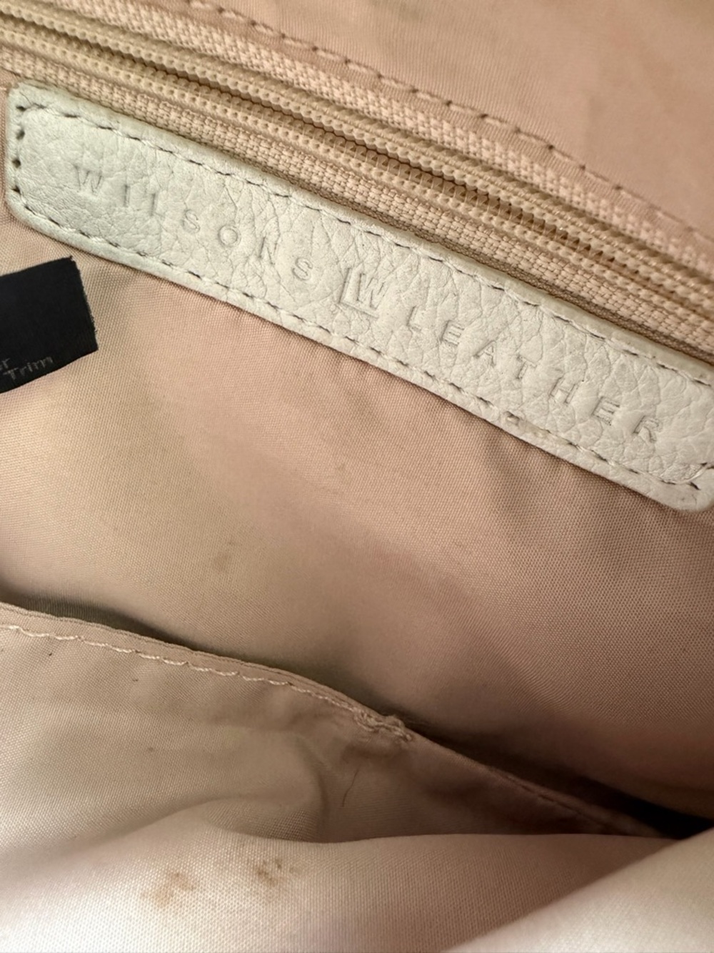 Wilsons Leather Cream Braided Leather Wristlet - Picture 4 of 5